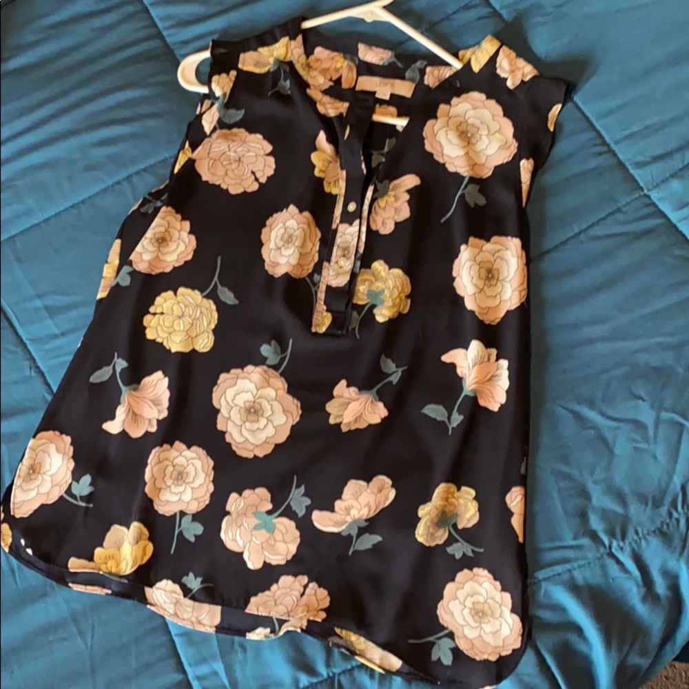 Loft tank with flower print